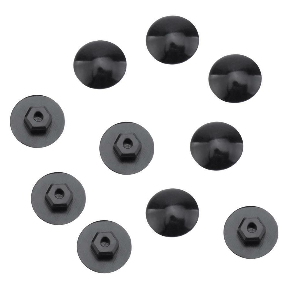 Set of 10 Rubber Waterproof Headset Covers MTB Screw Caps Cycle  Black