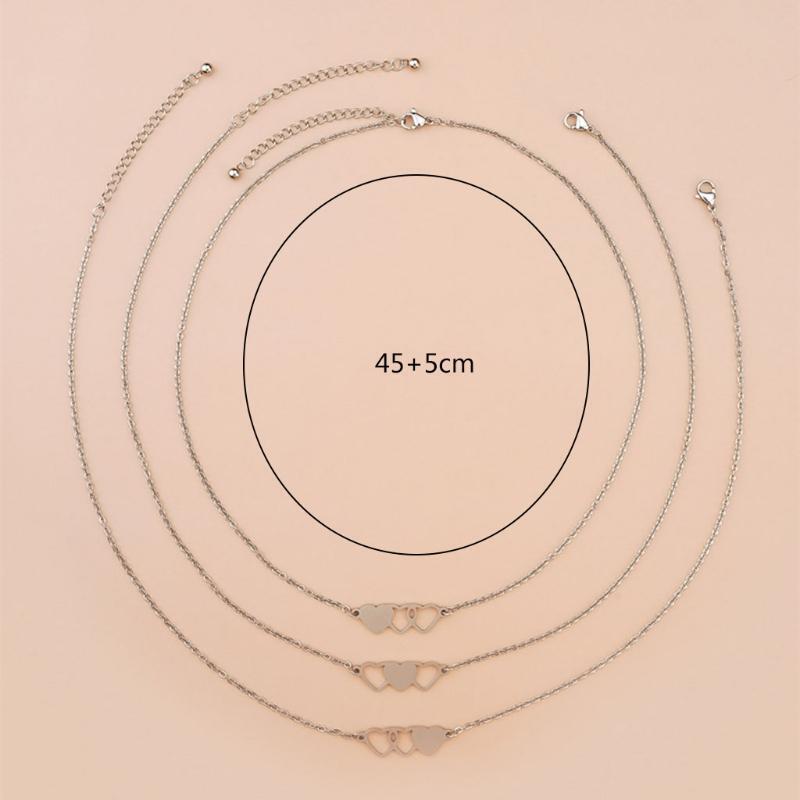 Best Friend Necklace Sister Necklace Suitable for 3 BFF Matching Heart Pendant