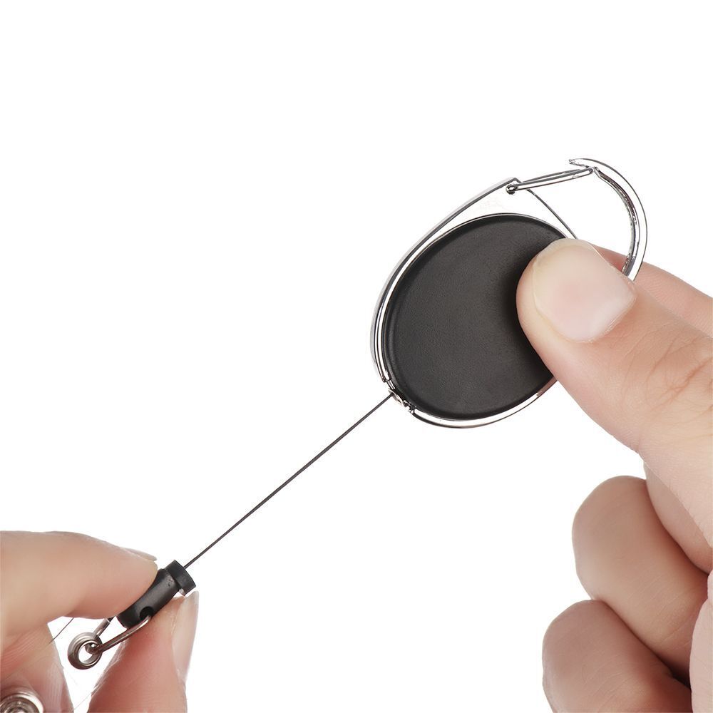 Clear Reel Clip ID Card Holder Credit Card Case Retractable Badge Holders
