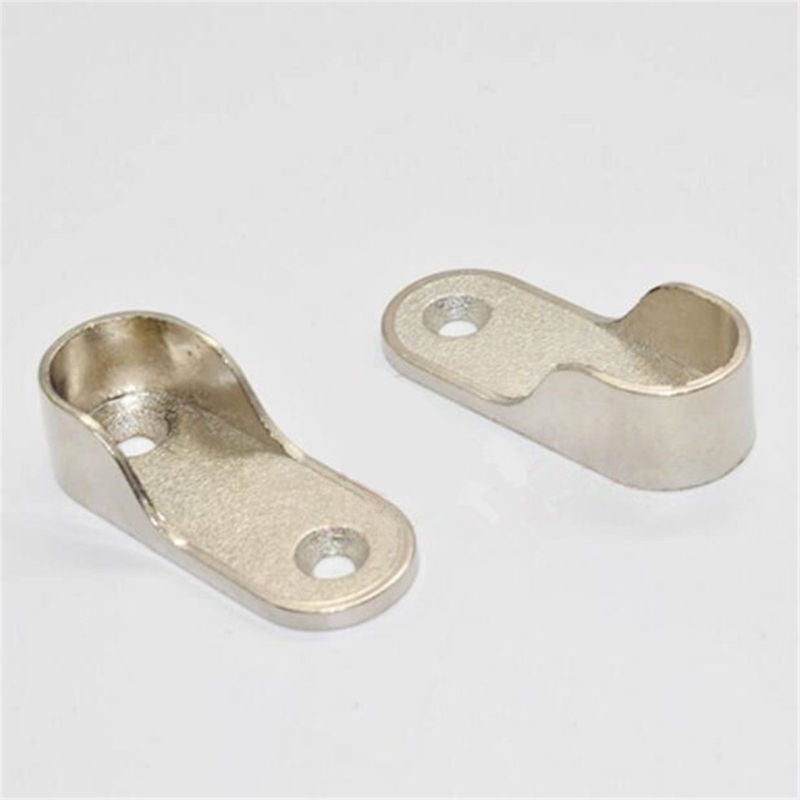 2PCS Wardrobe Clothes Tube Support Closet Rod Pole End Bracket Thickening Holder