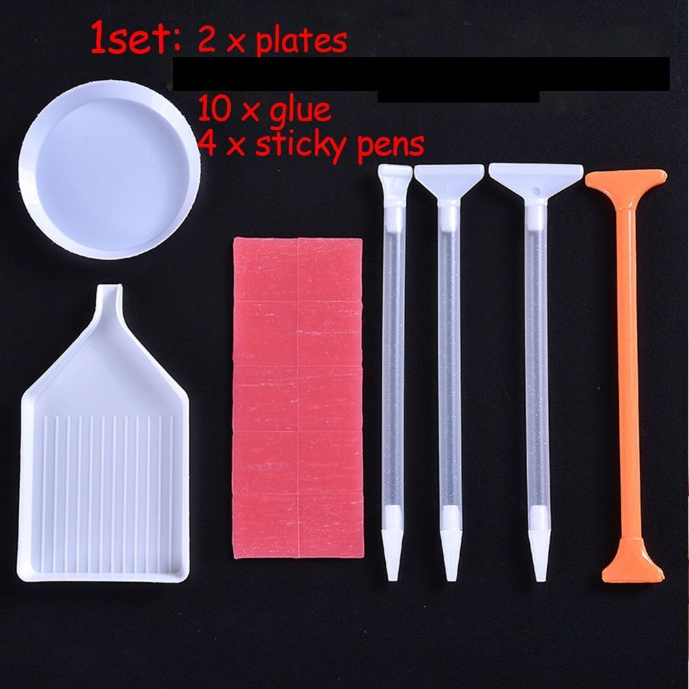 Small Trays Embroidery Cross Stitch 5D Diamond Painting Kits Point Drill Pen