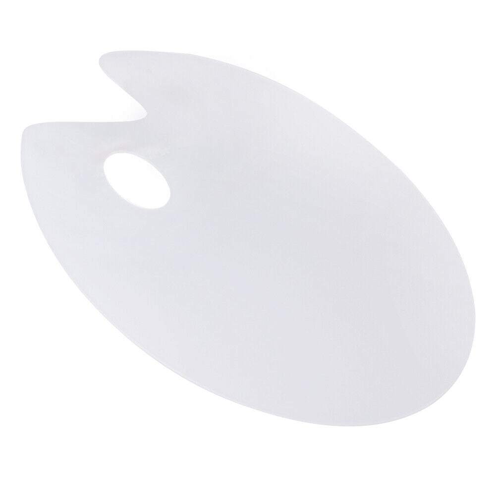 Plastic Clear Oval Painting Palette Drawing Watercolor Mixing Board Pallet