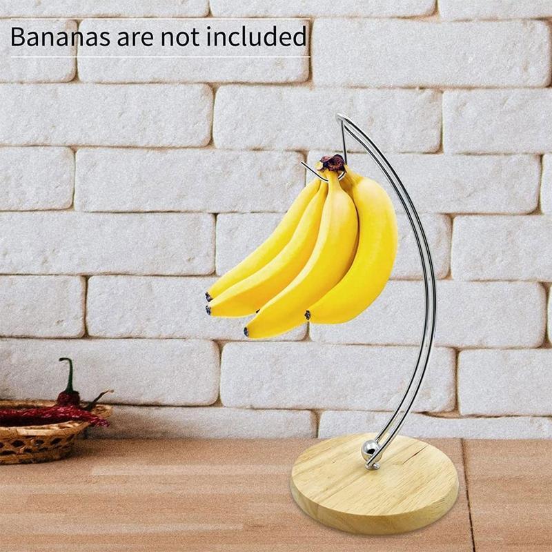 Banana Holder Stand Modern Banana Hanger Tree with Stainless Steel Hook