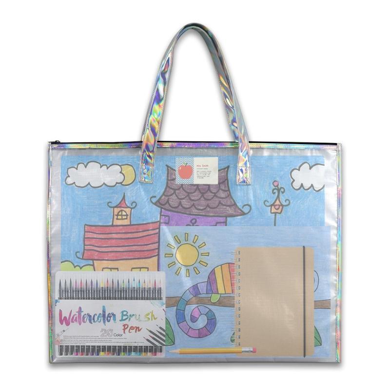 Portable Waterproof Art Portfolio Storage Bag for Artwork Poster Bulletin Board