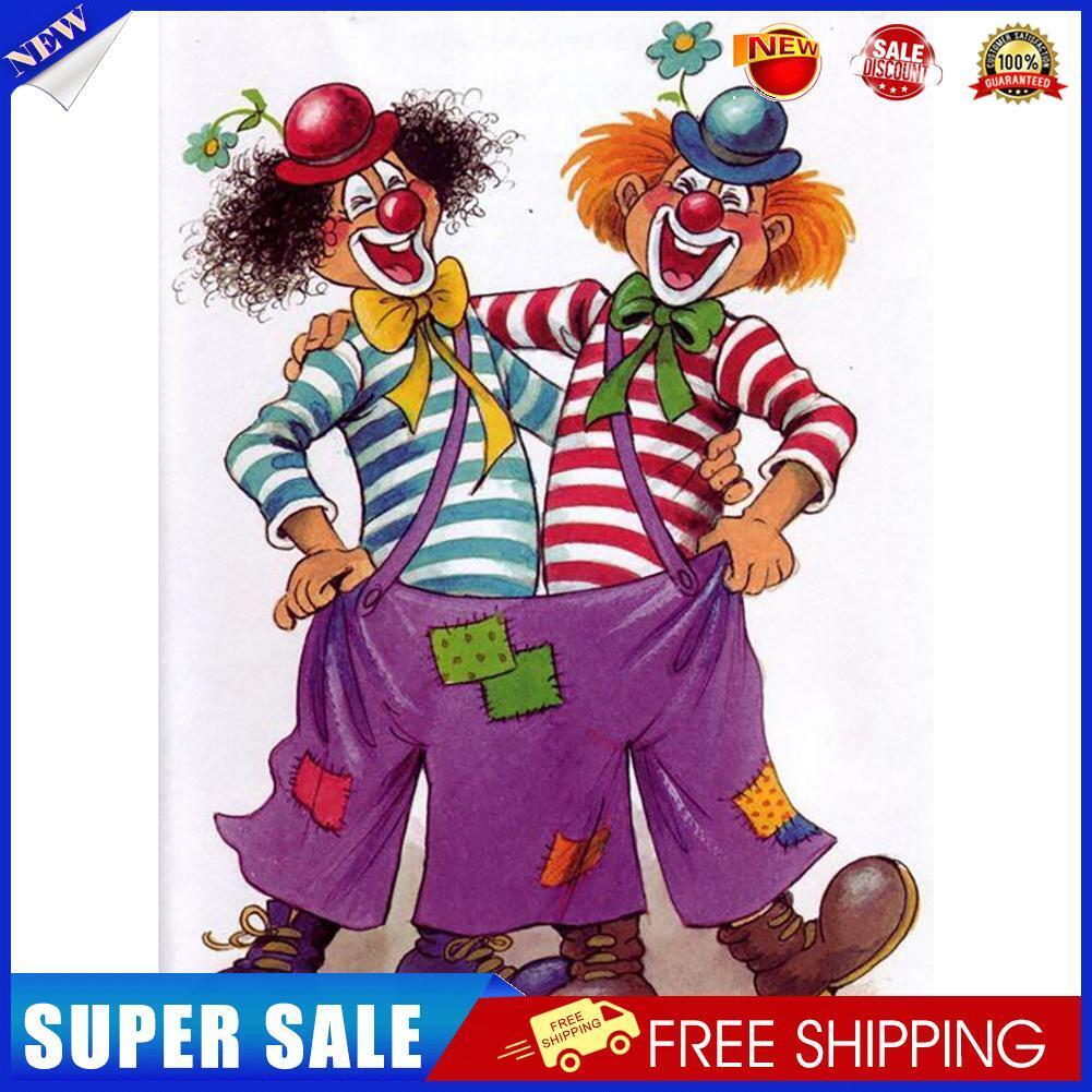 Clowns 5D DIY Full Round Drill Diamond Painting Decor Rhinestones Beadwork