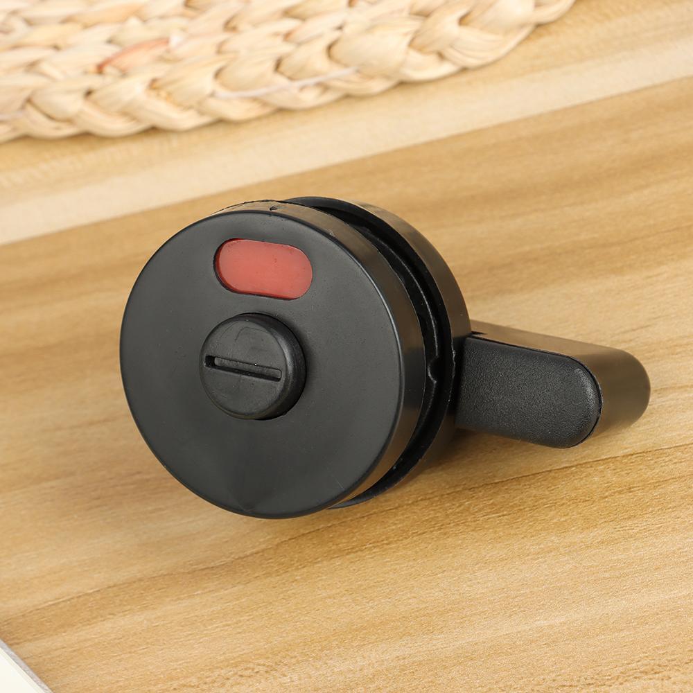 Toilet Nylon Plastic Indicator Buckle Door Lock Black Handle Indicator Lock