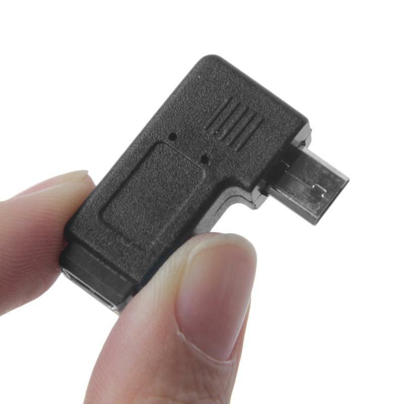 Left and Right Angled Mini USB 5Pin Female To Micro USB Male Data Sync Adapter