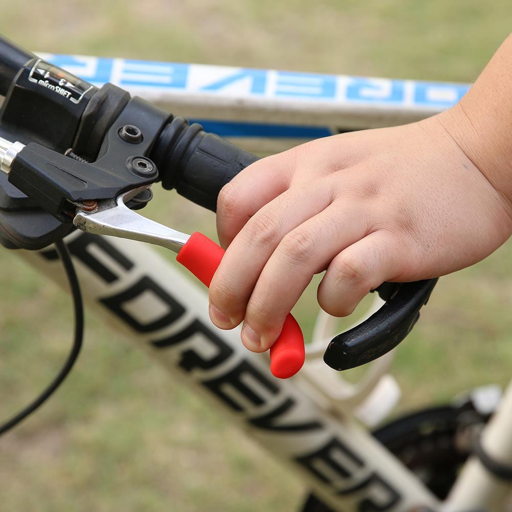 Bicycle Brake Handle Cover Silicone Bike Anti-Skid Protector Cover (Red)