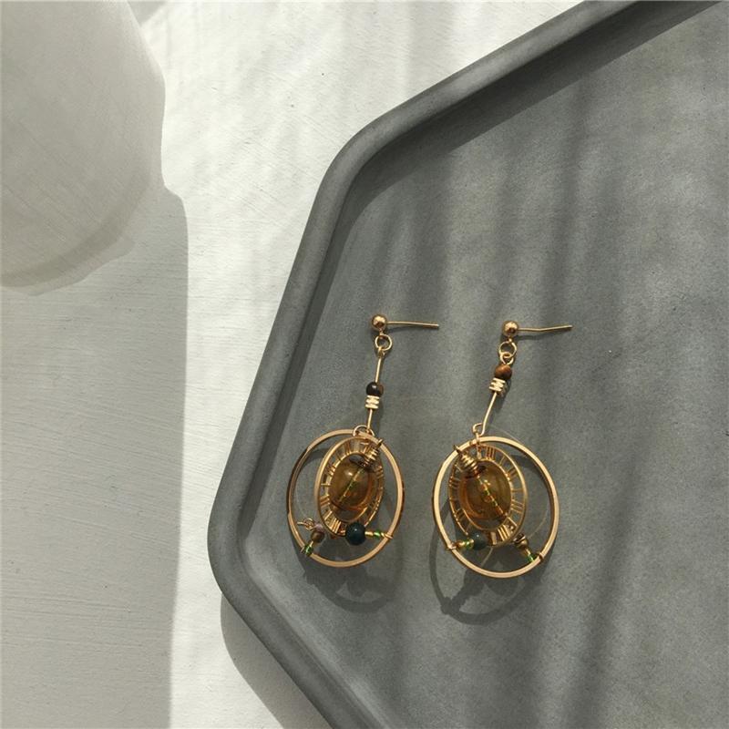 Fashionable Unique  Glass Ball Planet  Earrings Set for Girls Women Gift