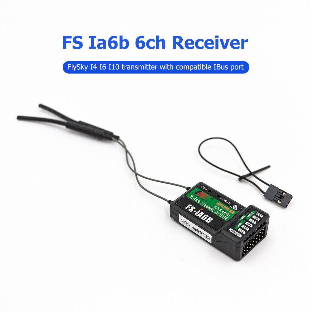 FlySky FS-iA6B 2.4G 6CH Receiver for RC Glider Flysky i4 i6 i10 Transmitter