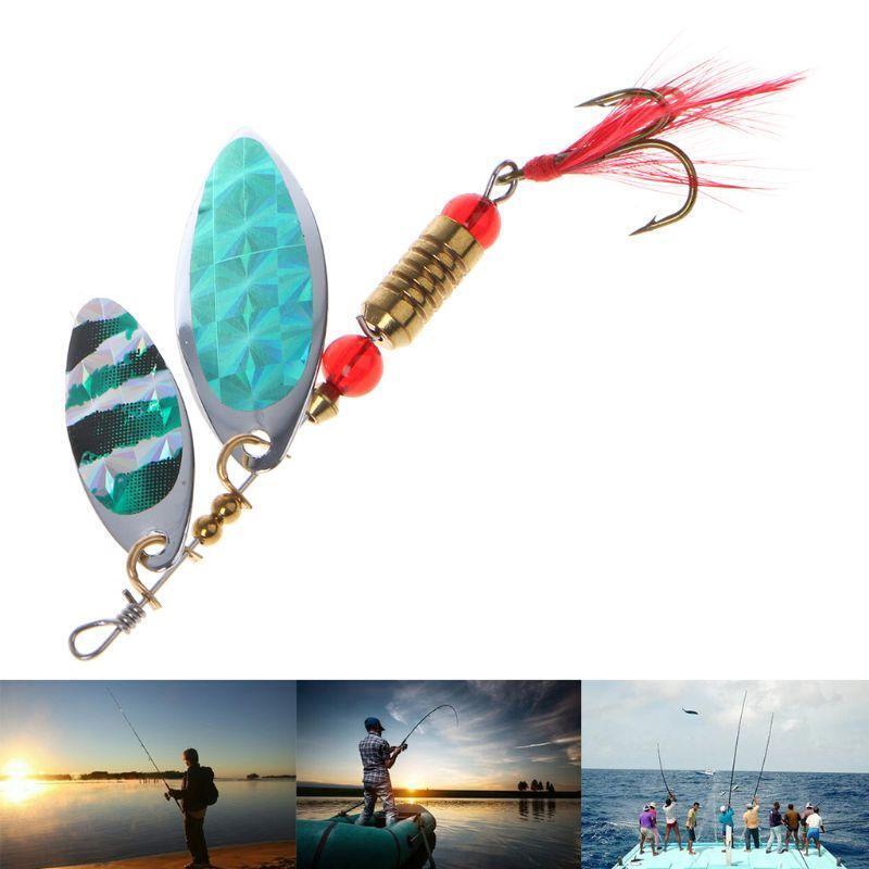 1pc New Sinking Lifelike Fishing Lure Paillette Tackle Treble Hook Spinner Bait