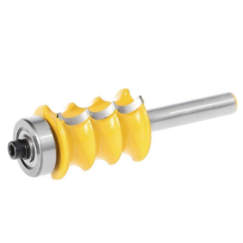 Large Triple Bead Column/Face Molding Router Bit -1/4" Shank For Woodworking