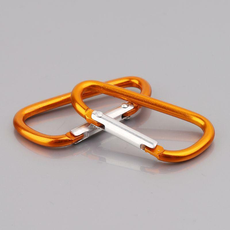 10pcs Outdoor Aluminium Alloy Carabiner Safety Keychain Flashlight Hang Buckle