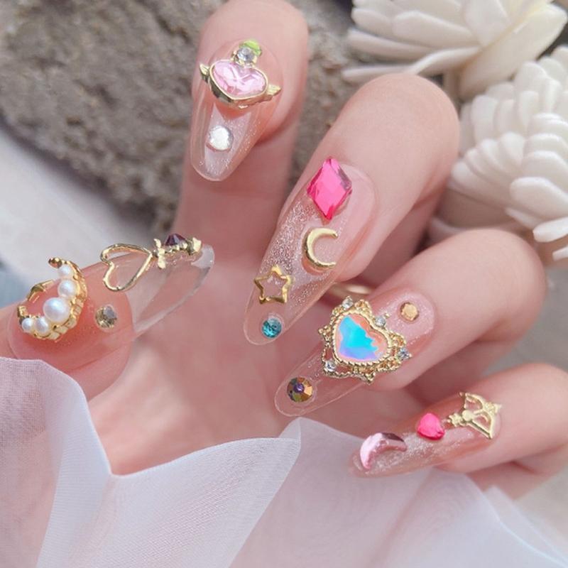 Flatback Nail Studs Nail Art Charms And Rhinestones Moon Star Heart Nail Charms