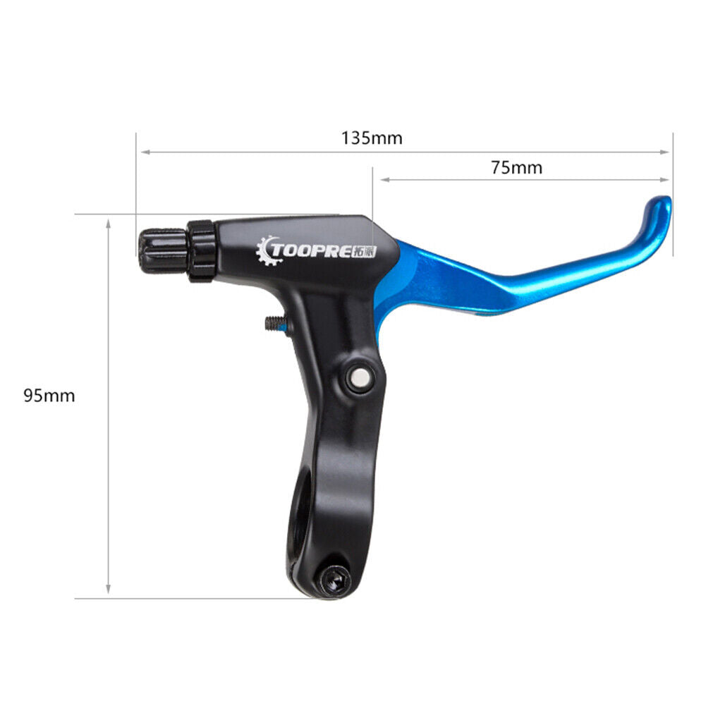 TOOPRE 1 Pair MTB Bike Brake Handle Lever Aluminum Alloy Clutch Grip (Blue)