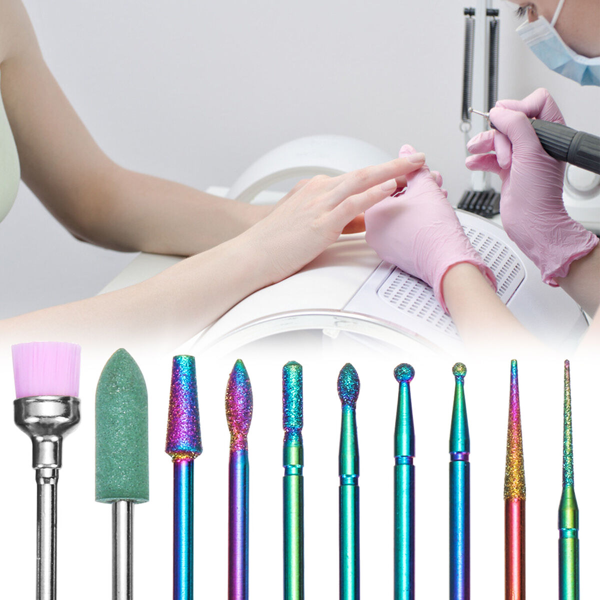 Nail Drill Bit Set Manicure Files Tungsten Steel Nail Files Manicure