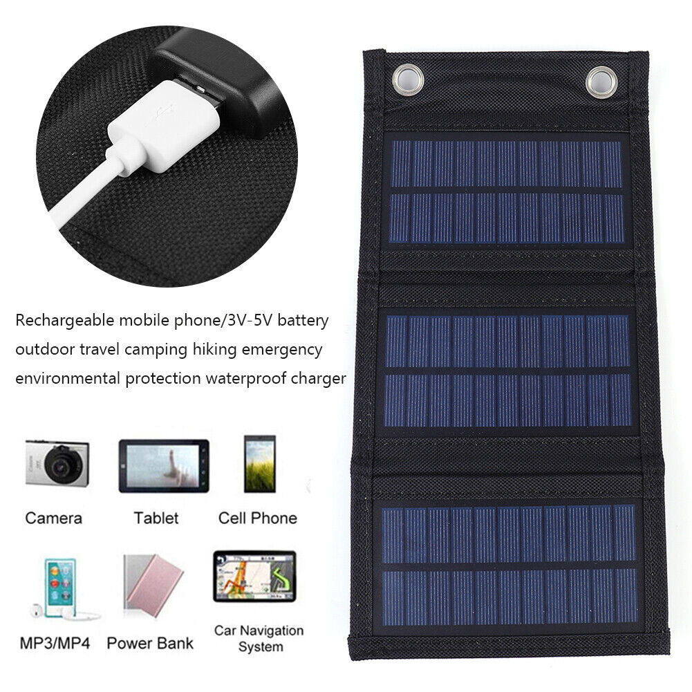 Foldable Solar Panel USB 3-Fold Solar Cell for Mobile Phone/3V-5V Battery