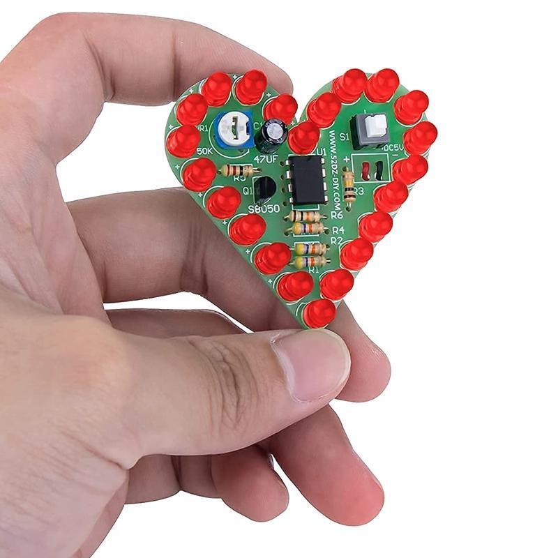 HBL-22  Heart Shape Breathing Lamp Kits 50.7x50.7mm Size Creative Gifts