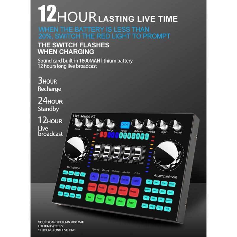 Professional Audio Live Mixer Sound Board Plug and Play Game DJ Live Broadcast