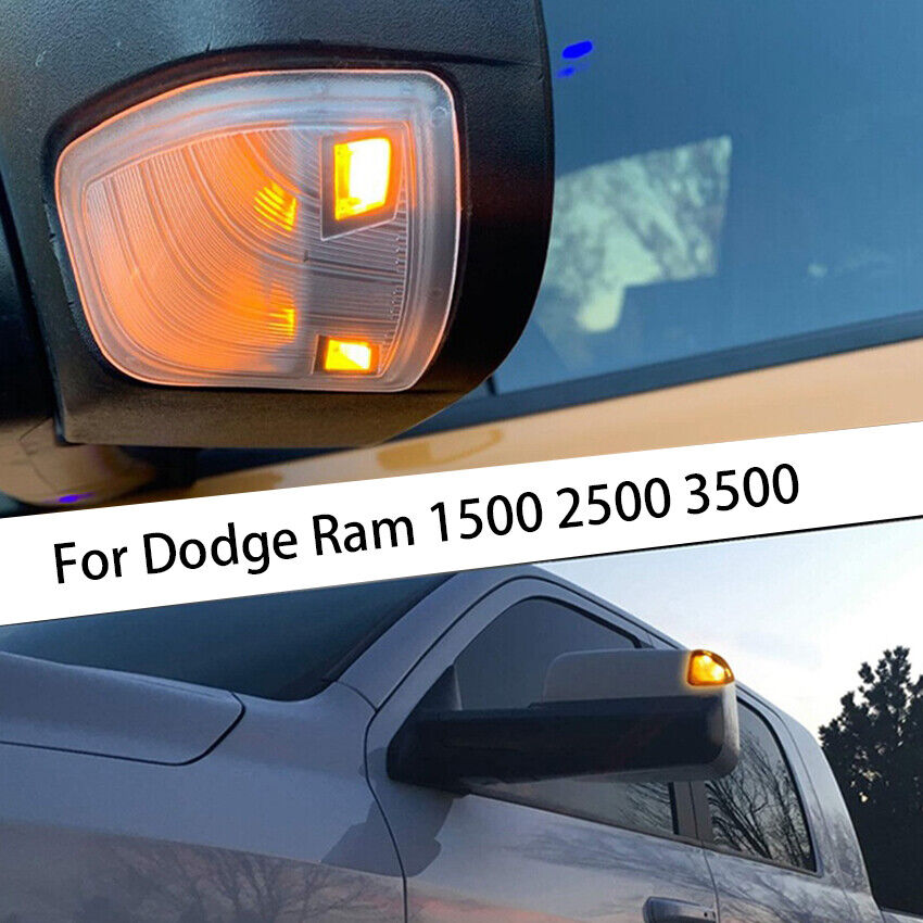 Amber LED Mirror Turn Signal Light Fit for Dodge Ram 1500 2500 3500 2010-17 New