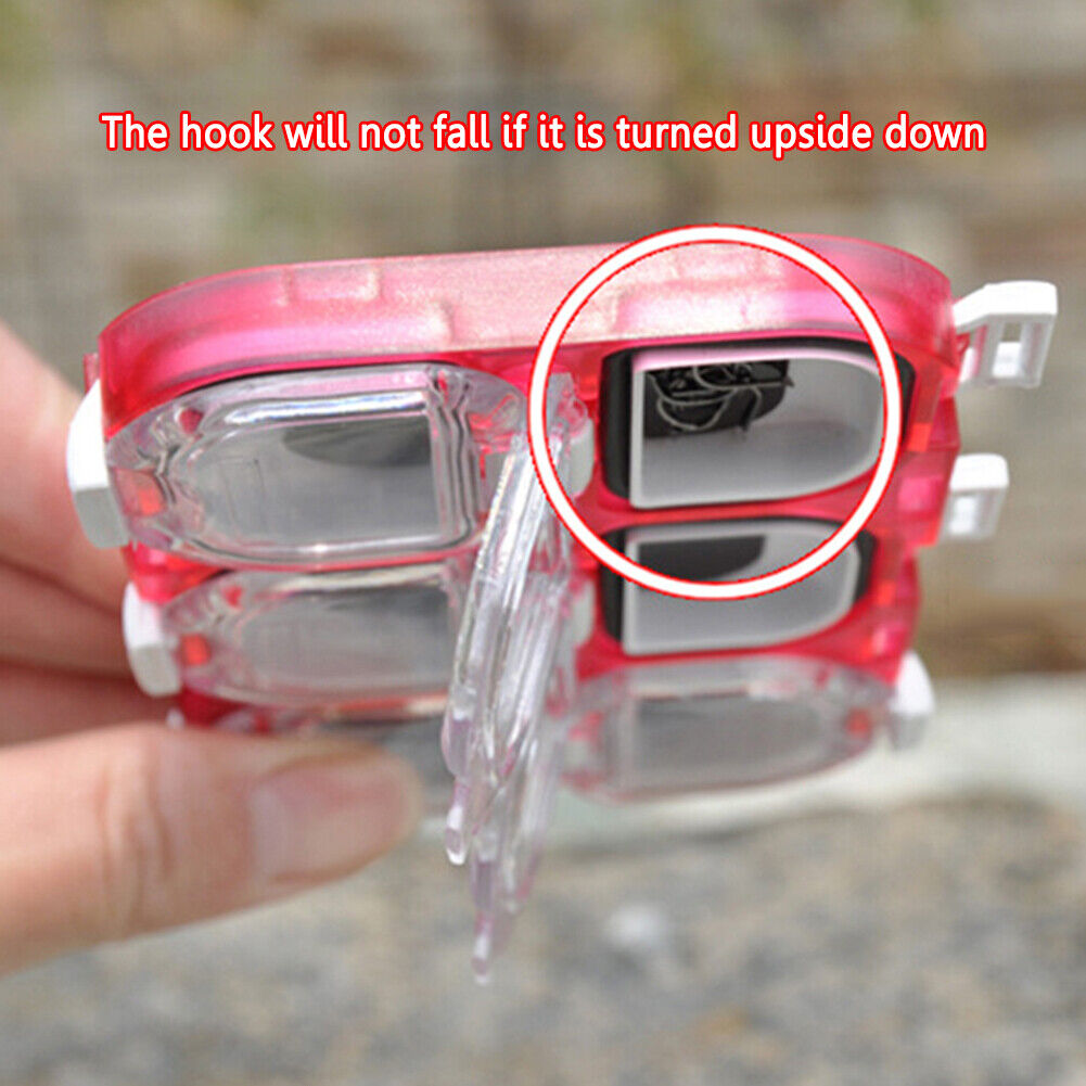Magnetic Fishing Hook Storage Tackle Box Fishhook Accessories Tools Case