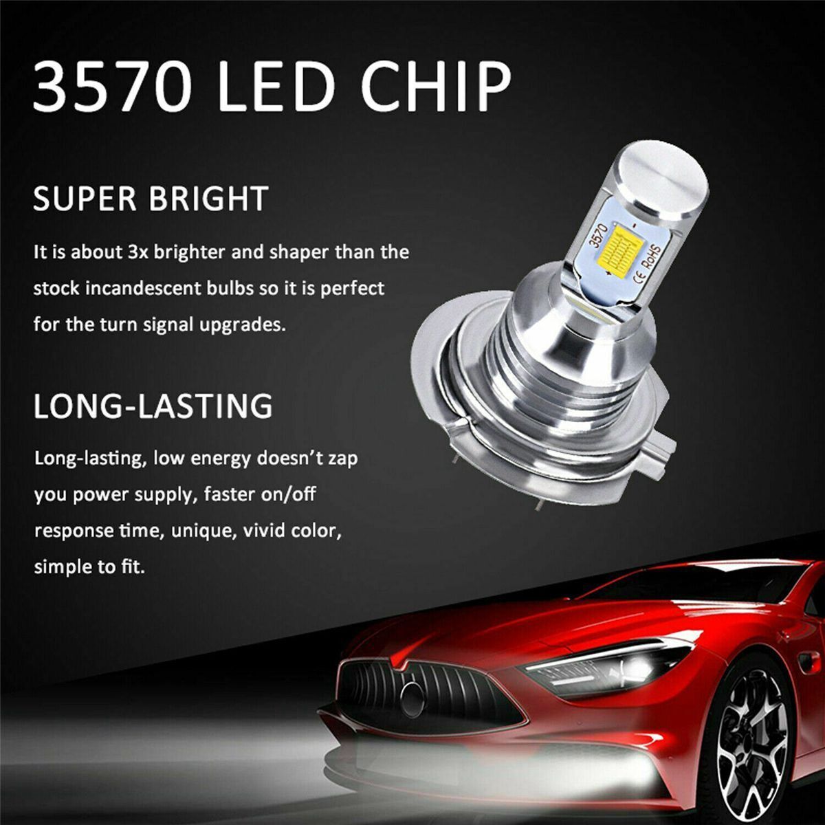 Car Fog Light H7 LED Bulb Headlight Driving Bulb Driving DRL Auto Lamp