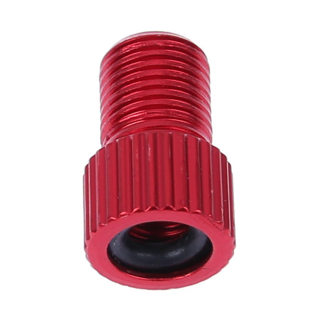 4pcs Presta to Shrader Bicycle Road Bike Valve Adapters Converters (Red)