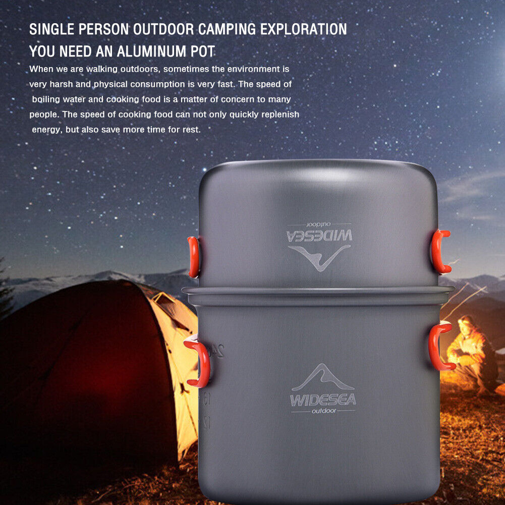 WIDESEA Outdoor Camping Pot Cooking Travel Hiking 1 Person Cookware Sets
