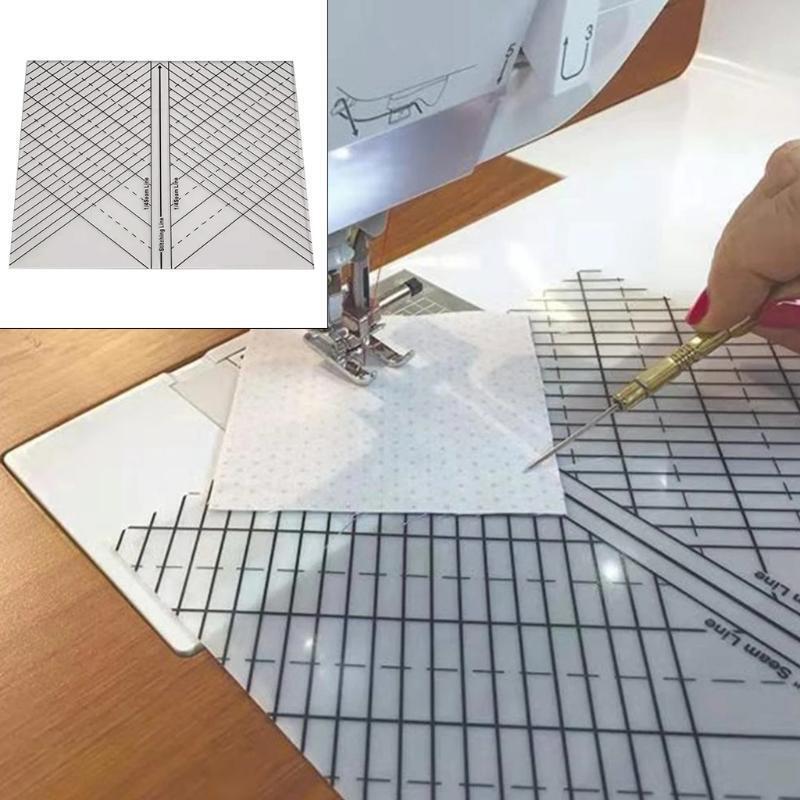 Multifunctional Sew Straight Ruler Quilting Stencil with Clearly Stiching Lines