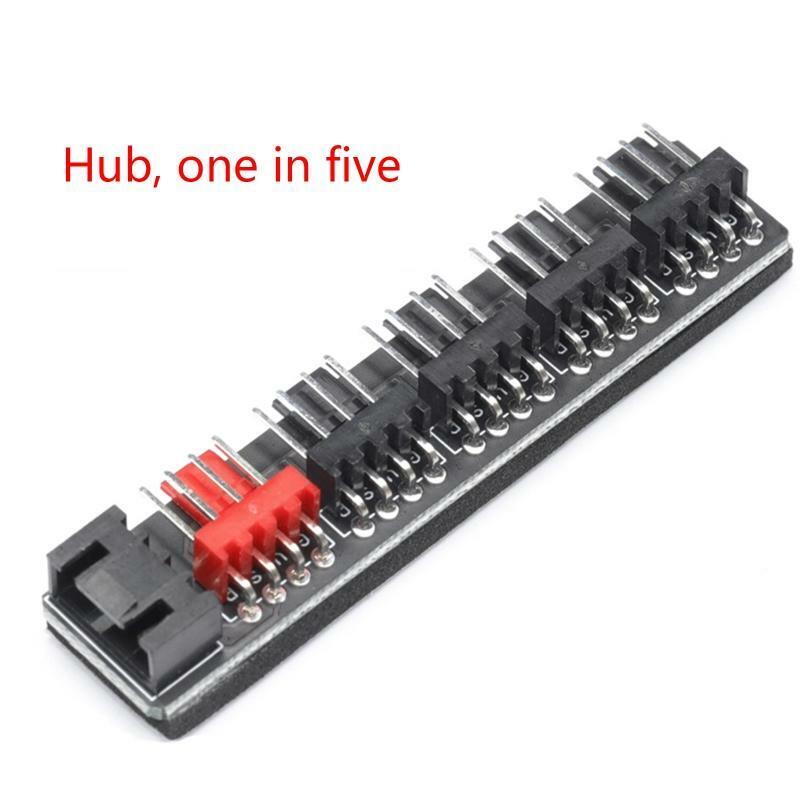 Cooling Fan Hub Splitter 1 to 5 Ports Fans PWM Speed Controller for PC Chassis
