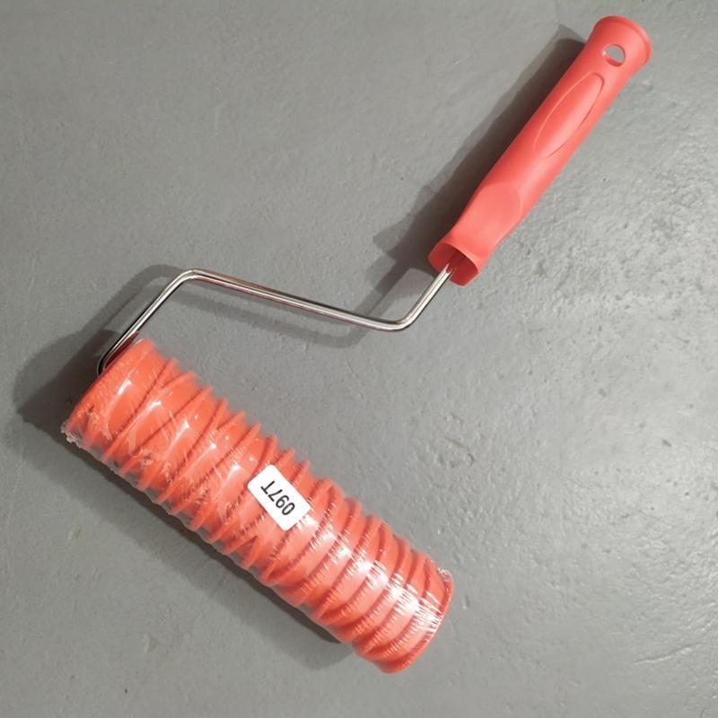 7'' Paint Roller Portable Grain Pattern Paint Rubber Roller Wall Decoration Tool