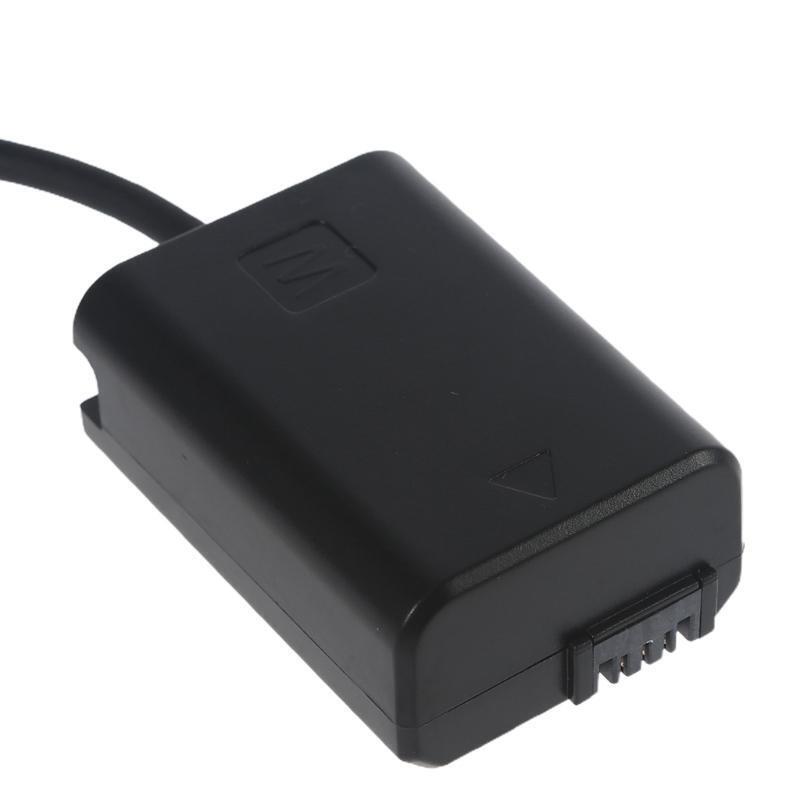 USB C to Dummy Battery Replacement for NP-FW50 Support PD 9V / 12V Output