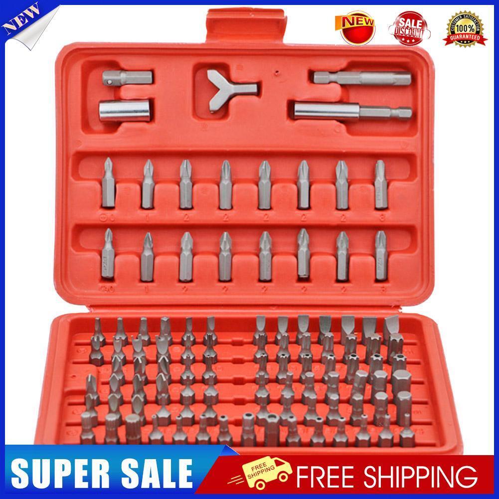 100pcs CR-V Screwdriver Bits Set Phillips Slotted Torx Bit Repair Tools