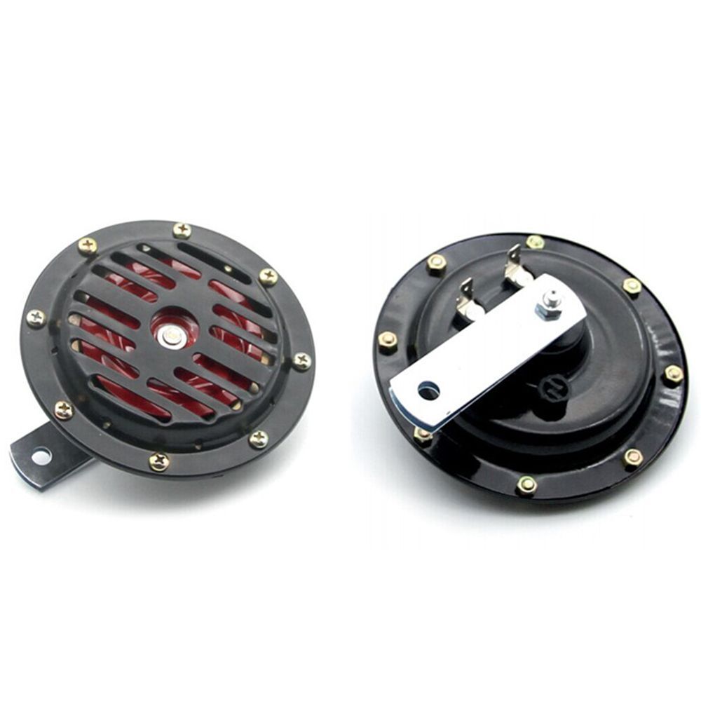 12V Easy to Install Loud Speaker Car Electric Horn Basin-type Horn Two Speaker