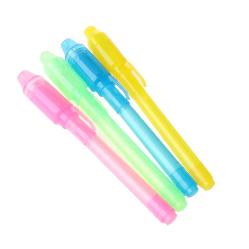 Invisible Writing Pen UV Light Pen LED Marker Pen Gift Stationery Set for Kids