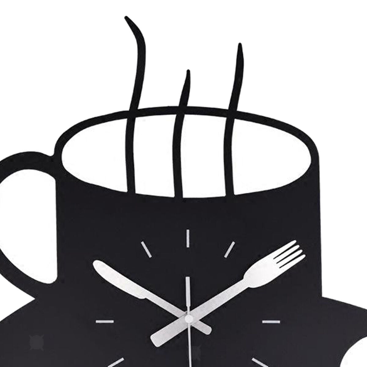 12'' Wall  Cup Quartz Living Room Wall Clocks Cafe Watch Clock