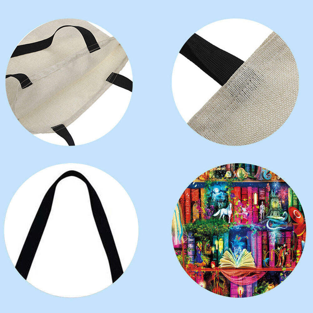 Book House Printed Shoulder Shopping Bag Casual Large Tote Handbag 40*40CM