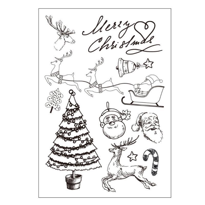Christmas Transparent Silicone Clear Stamps for Scrapbooking DIY Paper Card Gift