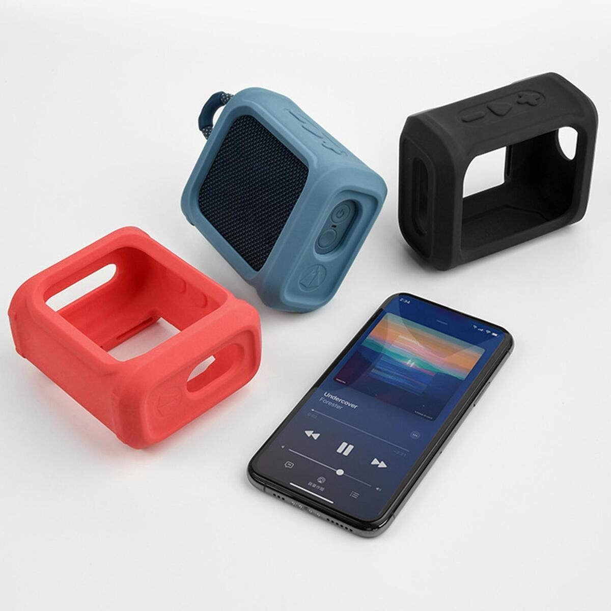 Blue Silicone Case Sleeve Cover for JBL Go 3 Portable Speaker Waterproof