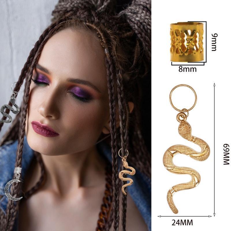 Metal Hair Cuffs Dreadlocks Hair Cuffs for Hair Accessory with Storage Box