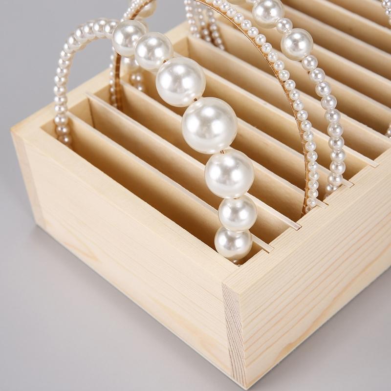 Wooden Headband Holder Hair Accessory Scrunchie Chains Bracelet Necklace Storage