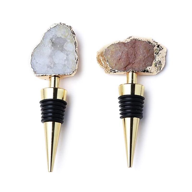 Decorative Crystal Wine & Beverage Bottle Stoppers Reusable Wine Corks Plug