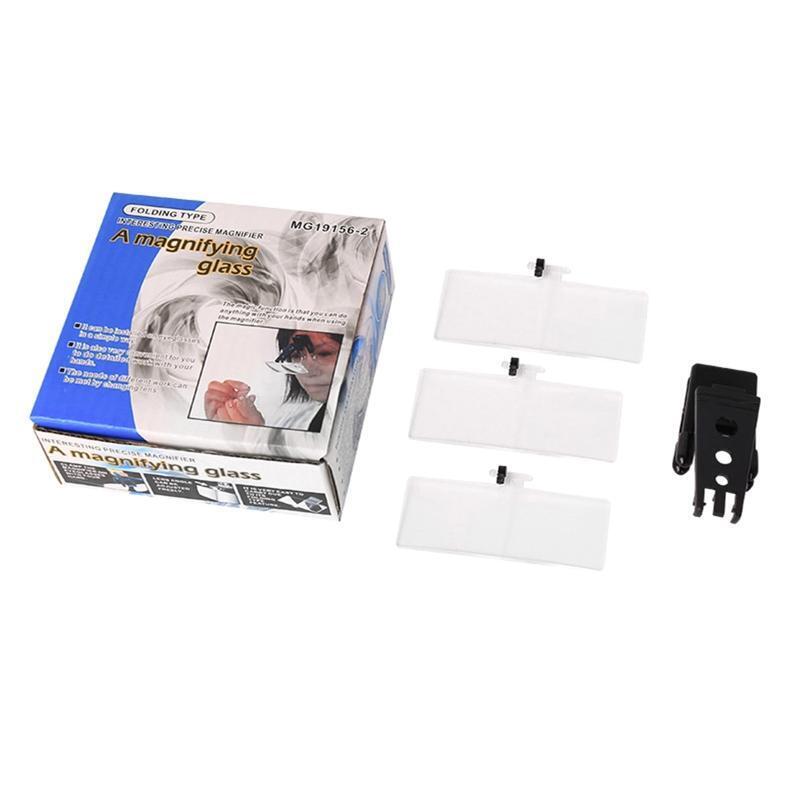Headband Magnifying Glass Clip-on Glasses Type Magnifier 1.5x 2.5x 3.5x Lenses
