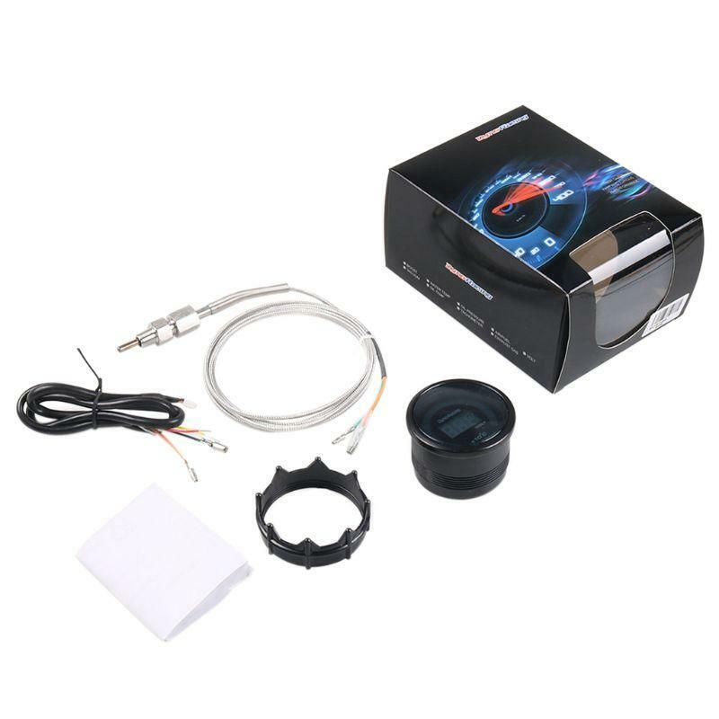 2'' 52mm LED Digital Exhaust Gas Temperature Temp Gauge 12V Car EGT Thermometer