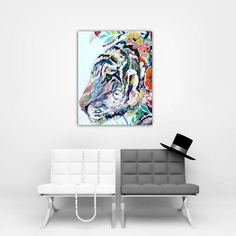 Colorful Head Digital Oil Painting By Numbers Canvas Wall Picture DIY Hand Paint