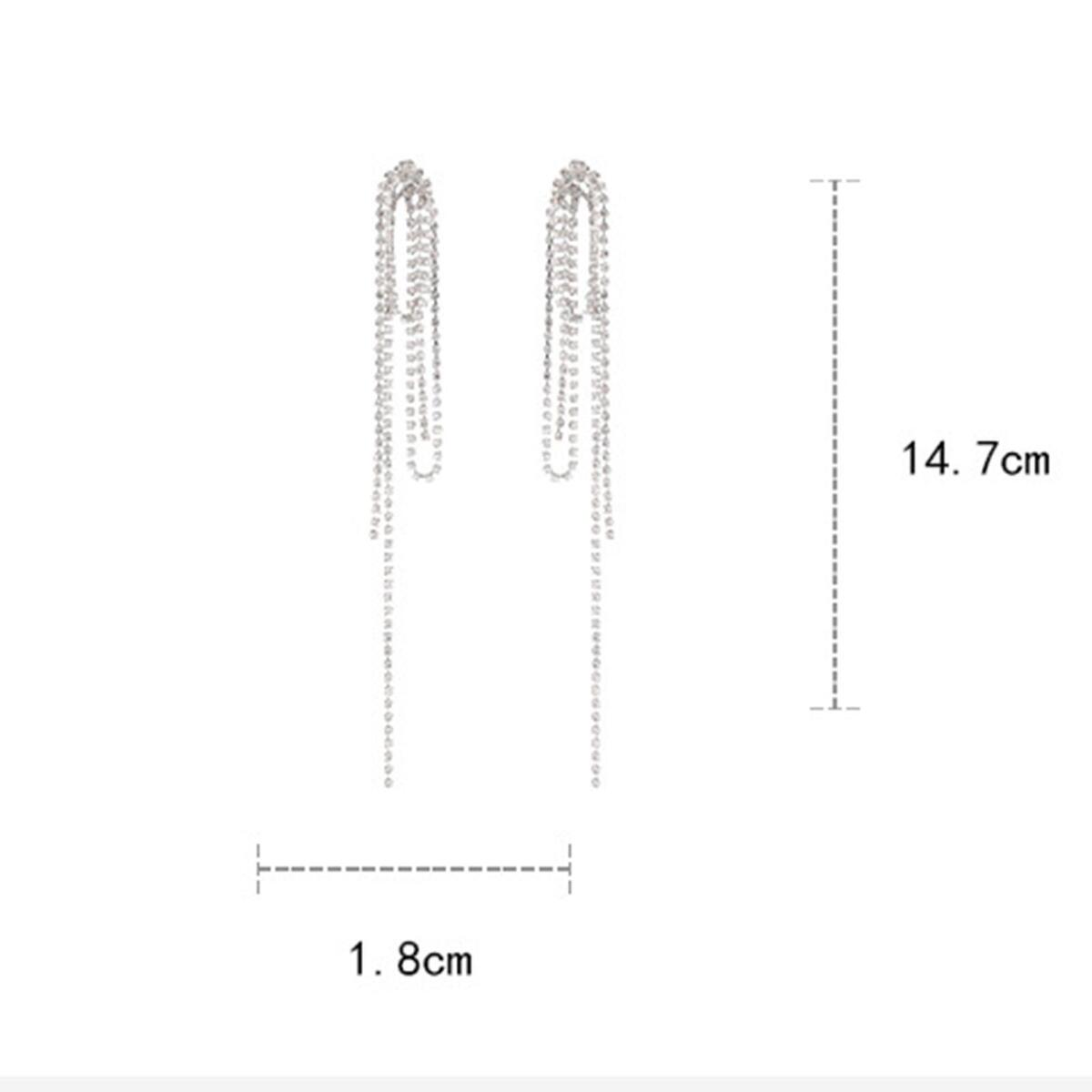 Women Long Tassel Earrings Ear Rings Drop Earring for Girls Bridal Party