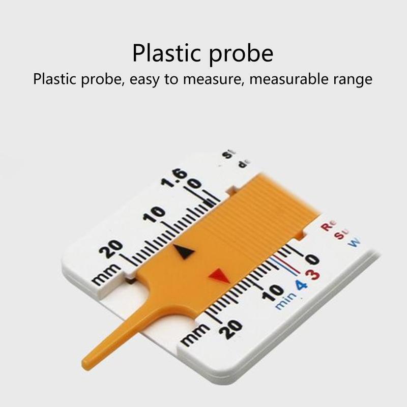Tread Depth Meter Adjustable Plastic Digital Measuring Tool Tyre Tread Depth