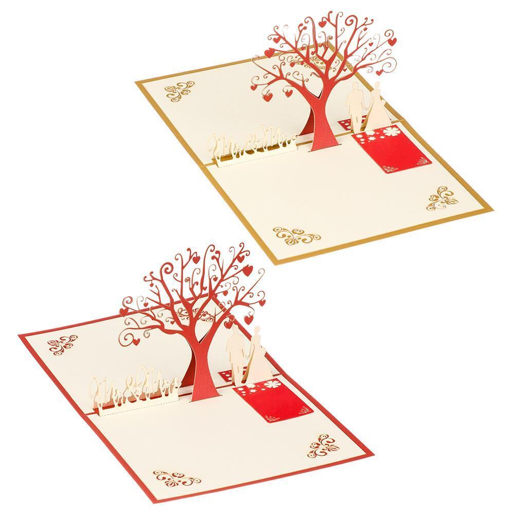 Anniversary Pop UP Love Card Thank You Cards Wedding Invitation Greeting Card