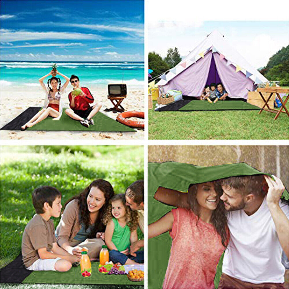 Waterproof Camping Mat Outdoor Beach Blanket Picnic Ground Mat (Army Green)