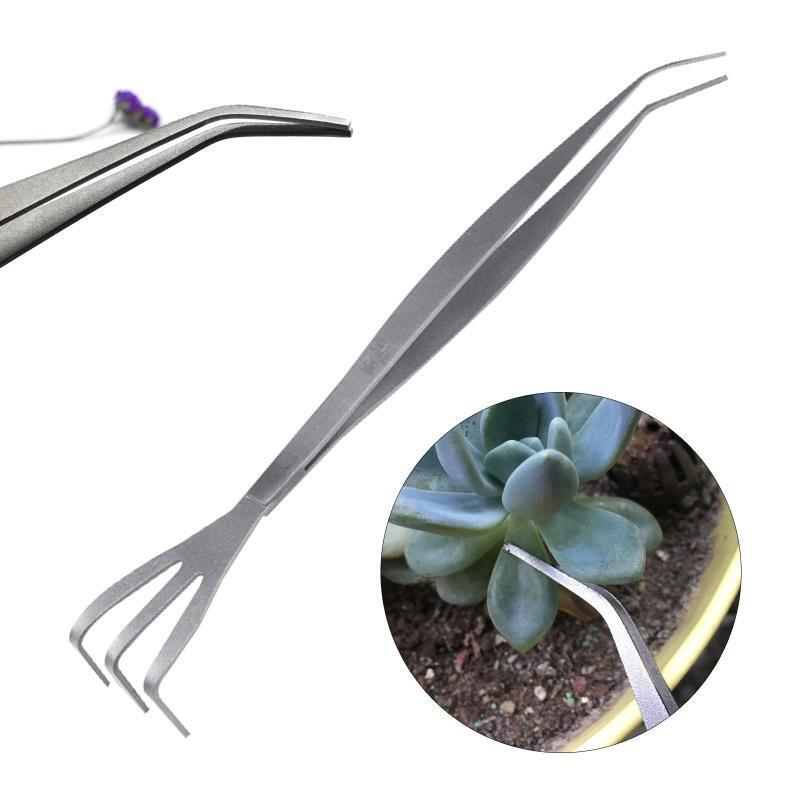 Bonsai Tools 2 in 1 Stainless Steel Bonsai Tree Tool Tweezers Weeder Garden Tool